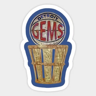 Detroit Gems Basketball Sticker